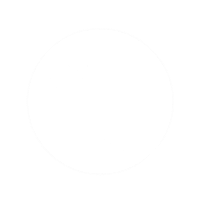 Telephone handset in a white circle